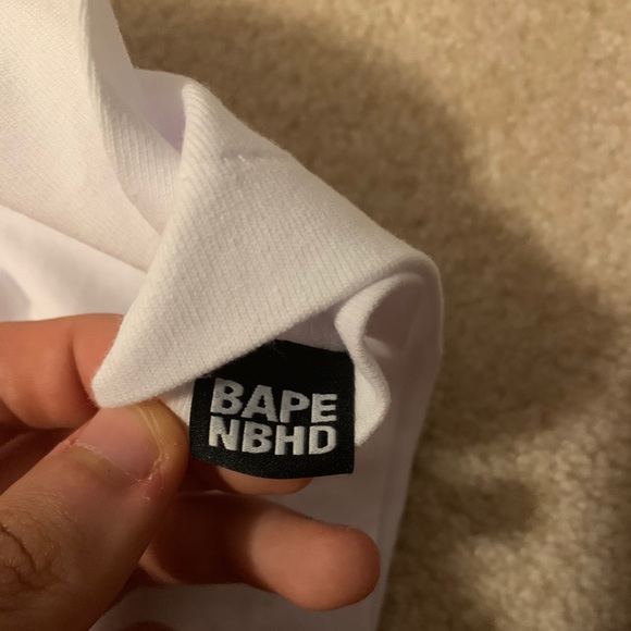 SOLD - Bape / A Bathing NBHD White Pirate Ape Tee - Picture 6 of 7
